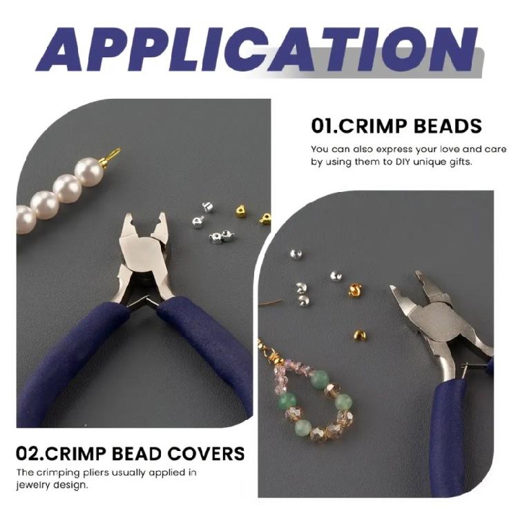 Ergonomic Crimping Pliers Crafting Pliers Flexes Wire Pliers Steel Texture Jewelry Pliers for Jewelry Crafting and Repairs