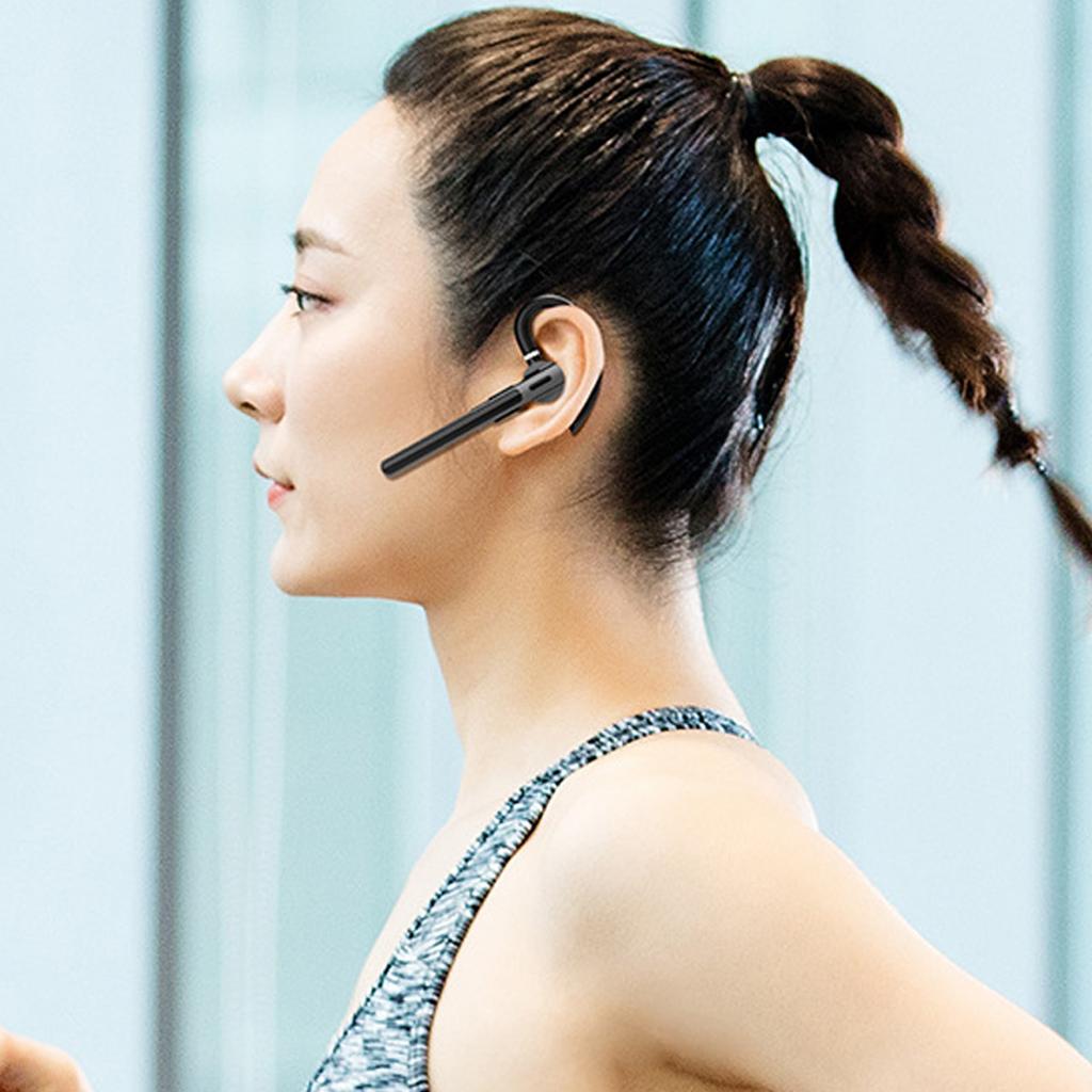 Słuchawka Bluetooth z redukcją szumów, wyświetlacz cyfrowy, słuchawka sportowa stereo, zestaw słuchawkowy Bluetooth na jedno ucho do biura