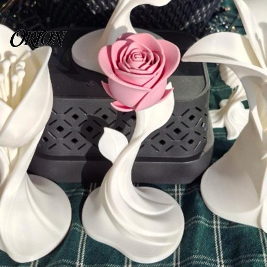 Minimalist Home Accents Modern Rose Sculpture, 3D Printed Floral Decor, Abstract Sculpture Flower Statue for Office, Elegant Tabletop Centerpiece Gift