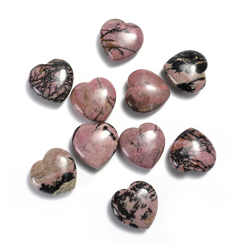 2cm Natural Rose Quartz Heart Crystal Gemstone