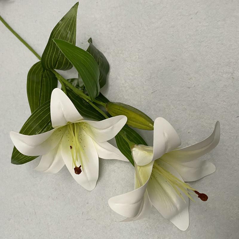 Cloth Realistic 3d Artificial Lilies Fake Flowers For Wedding Decor Home Props