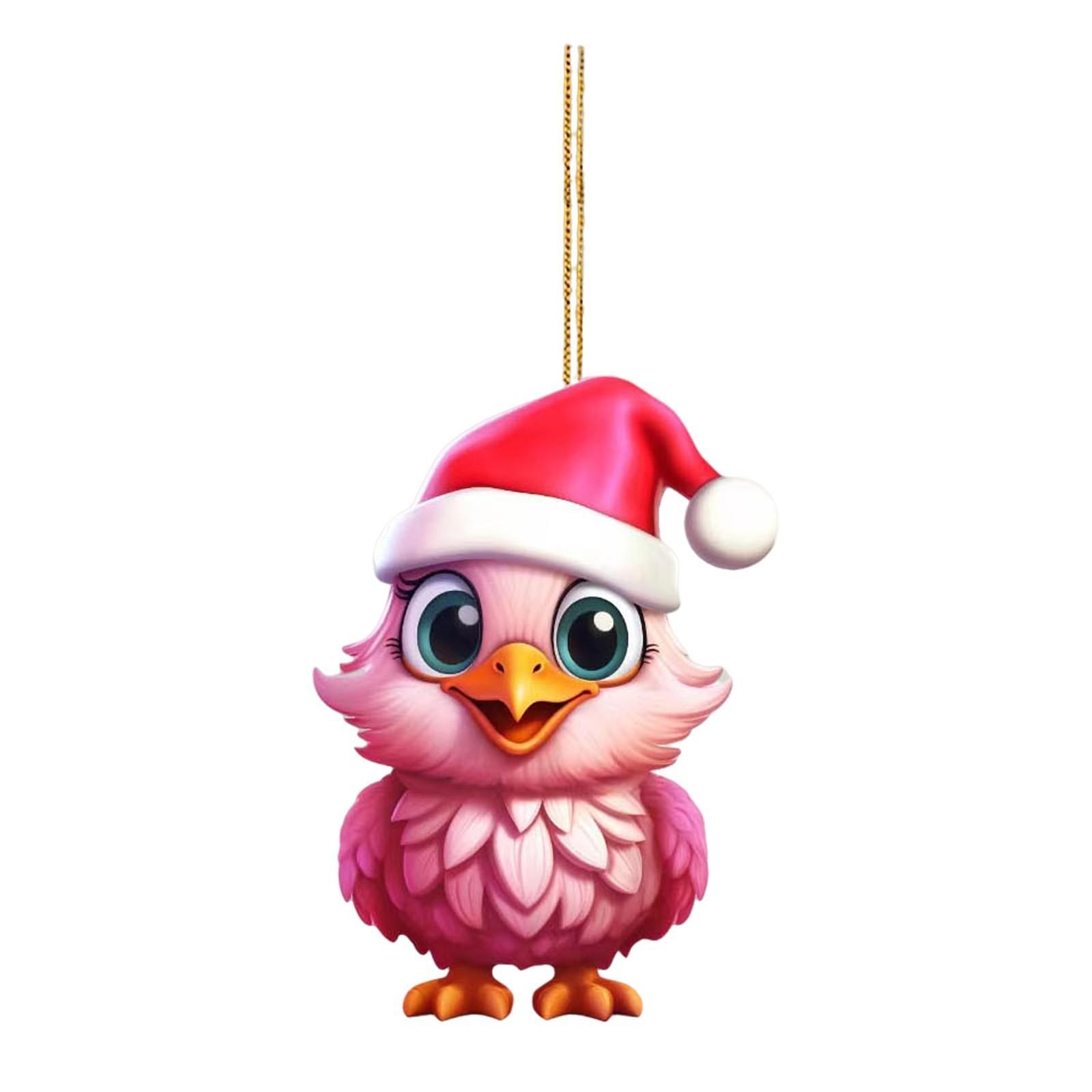 

Chick Christmas Cartoon Tree Decoration Ornament Home Hanging Party Gifts Props StyleA