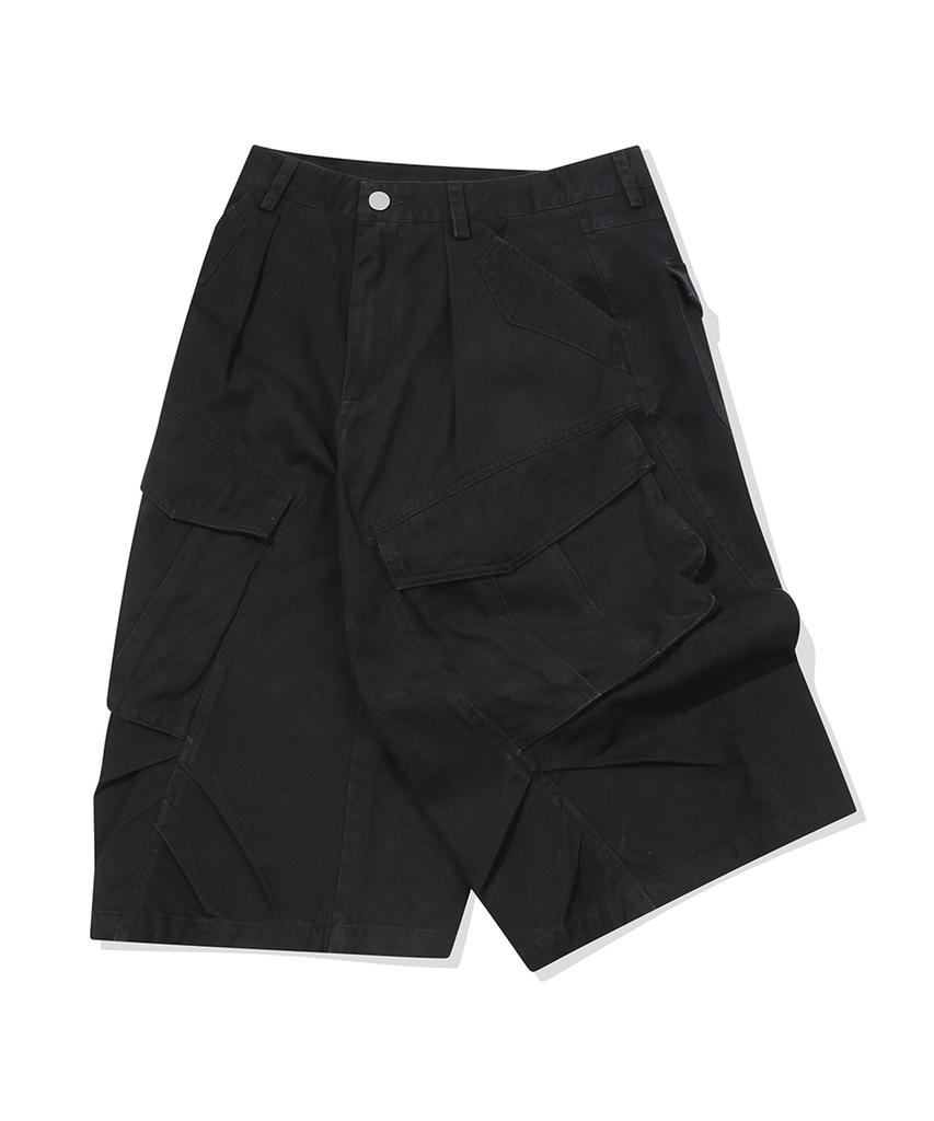 CPGN STUDIO Bermuda Cargo Cutout Pants Black