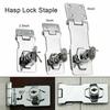 2.5/3/4inch Heavy Duty Locking Hasp with Keys Padlock Cupboard Drawer Wooden Box Lock Self Locking Security Staple Hardware