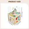 Activity Cube Bead Maze Rotating Gear Educational Portable Sensory Toy Kids Play for