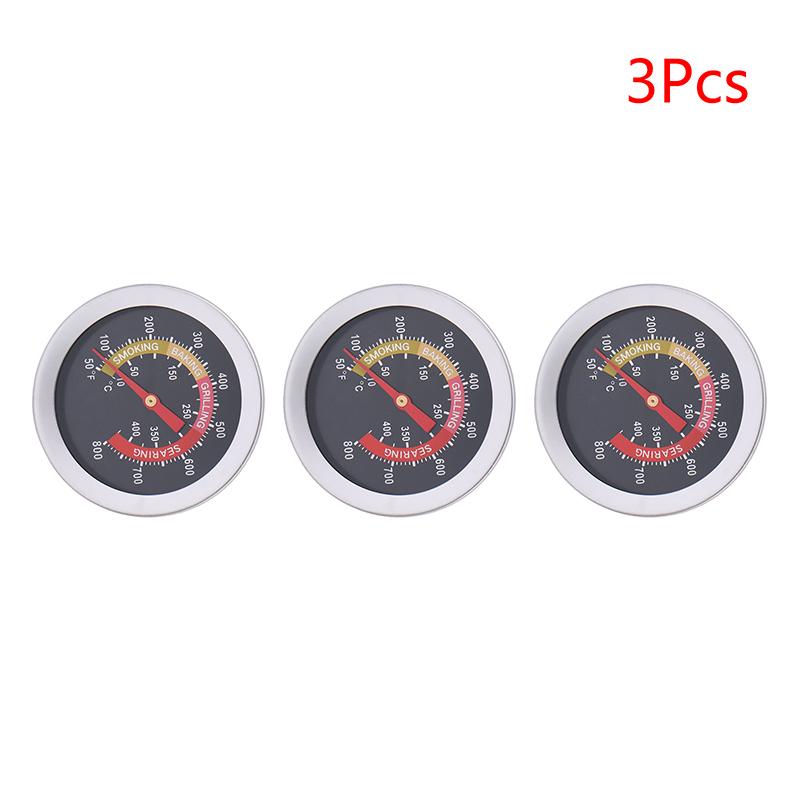

1/3Pcs Bbq Smoker Grill Thermometer Instant Read Oven Thermometer Kitchen Home Gas Grill Heat Indicator 0-400℃