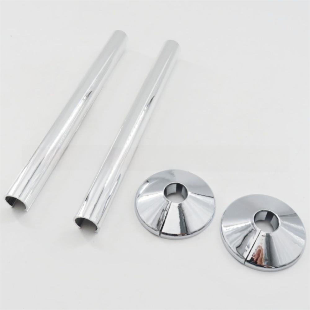 

Plastic Radiator Pipe Covers Clip-on 15mm Collars Pipe Cover Tubes Easy Installation Neat Pipe Covers Sleeve срібний