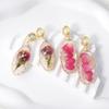 Dried Flower Glue Earrings Pastoral Style Earrings Mother-of-pearl Artsy Girls Earrings