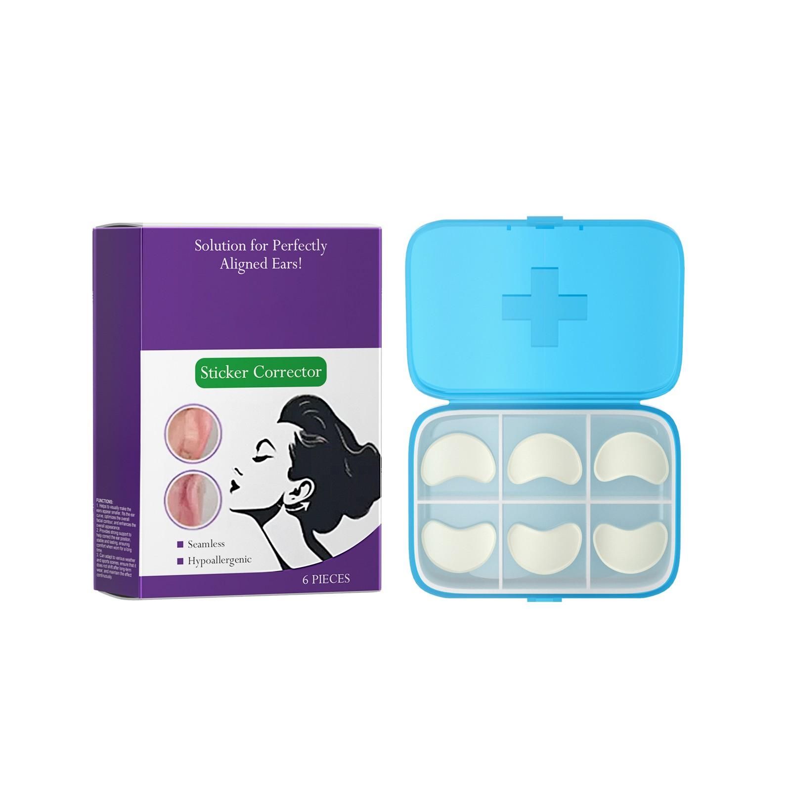 

Лента для коррекции ушей, модифицированная прочная поддержка ушей, удобная коррекция, водонепроницаемая и устойчивая к поту, изгиб уха поддерживается непрерывно, 6 ШТ. One Size белый