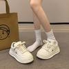 2025 Summer New Korean Version Ins Student Little White Shoes Platform Heightening Sports Board Shoes Trend Street Casual Shoes