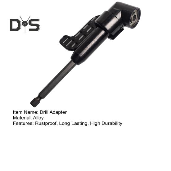105-Degree Right Angle Drill Adapter Universal Corrosion Resistant Easy To Install Rotatable Hex Shank Driver Angle Drill Attachment
