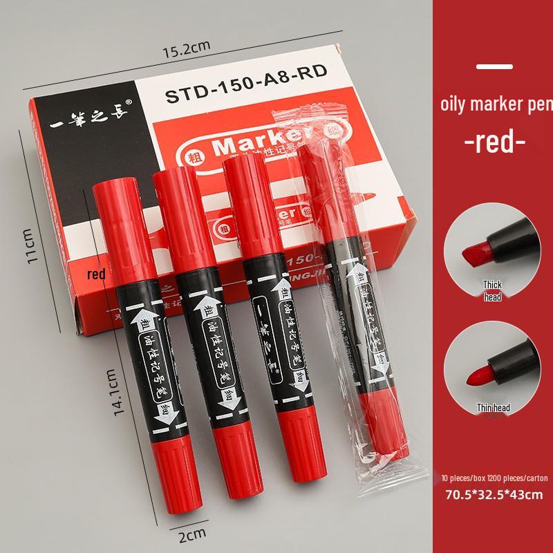 Refillable 700 Extra Bold Oil-Based Marker, Quick-Drying, Large Capacity, Big Tip, Blue/Black Pen