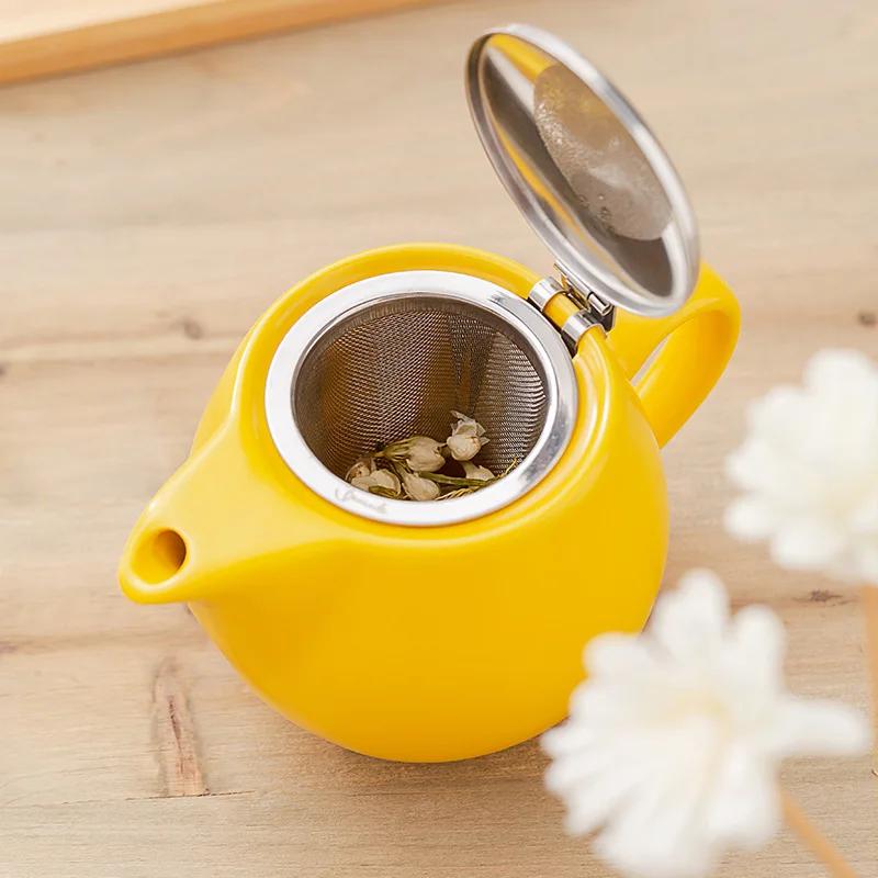 350ml Mini British Ceramic Pot with Filter Handbrewed Coffee Pot Appliance Set Large Portable Teapot Afternoon Christmas Gift