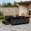 VidaXL 13-piece Garden Dining Set Black Cushions Braided Resin 3277746