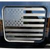 For Ford F150 F250 F350 2015–2023 Rear Middle Window American Flag Decal, Matte Black USA Flag Sticker for Truck Back Glass, Patriotic Vinyl Decal