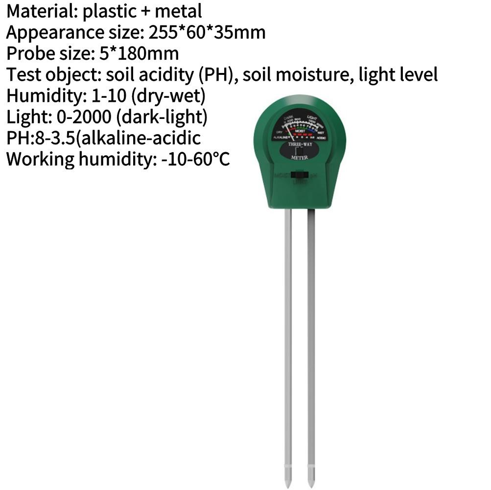 

4 In 1 Digital Soil Tester with LCD Backlight Digital Soil Analyzer Soil Acidity Alkalinity Tester for Gardening Plants Farming