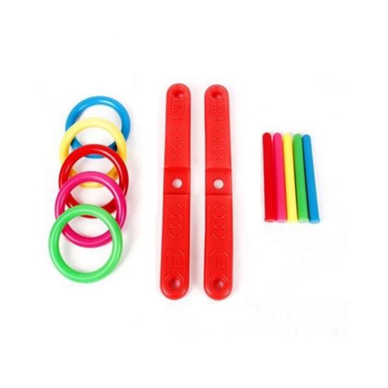 Hoop Ring Toss Plastic Quoits Garden Game Pool Toy Outdoor Family Kids Fun Set