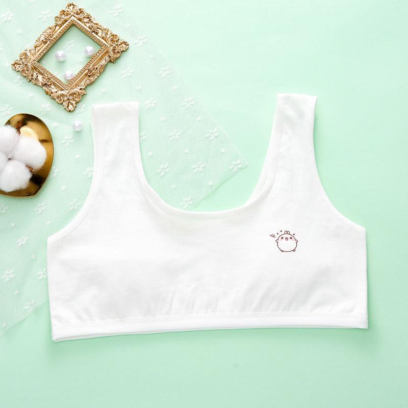 Girls' Cartoon Cotton Camisole Bra for 11-12 Year Olds