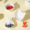 1/2 PCS Ceramic Sauce Dish with Handle Cute Rabbit Cat Seasoning Dish Sushi Dipping Bowl Serving Snack Plate Kitchen Supplies