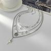 Fashion Metal Star Pendant Necklace For Women Punk Hip Hop Silver Color Multi Layered Pentagram Tassel Necklace Y2K Jewelry Gift