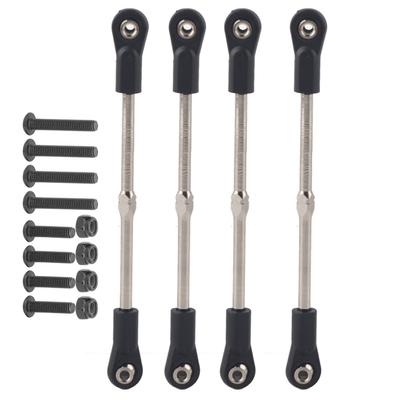 M4 Steering Linkage Rod Set Adjustable 110?120mm Fit for 18 RC Racing Truck Car