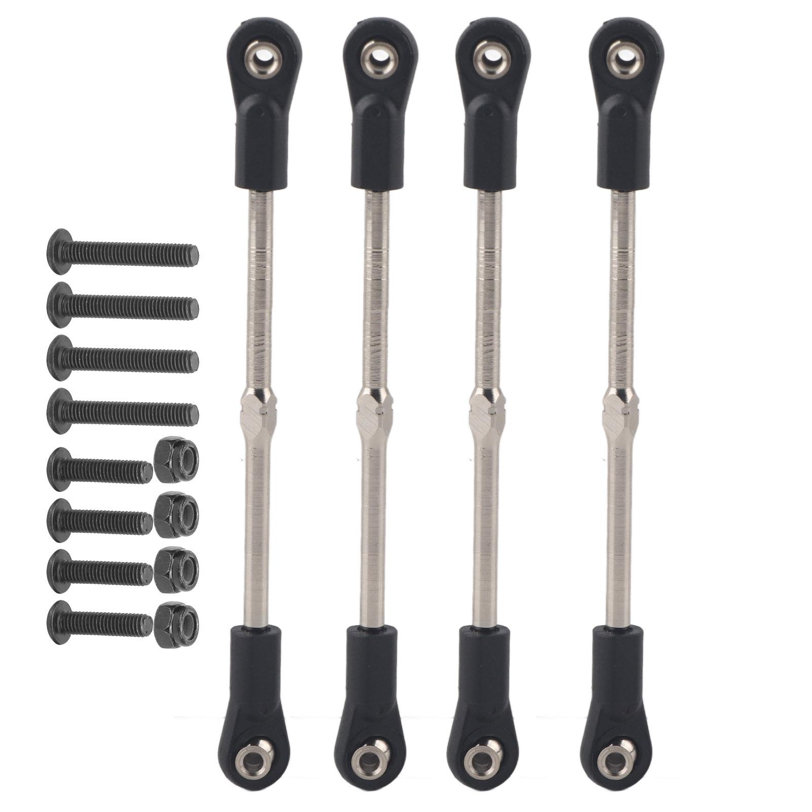 

M4 Steering Linkage Rod Set Adjustable 110120mm Fit for 18 RC Racing Truck Car