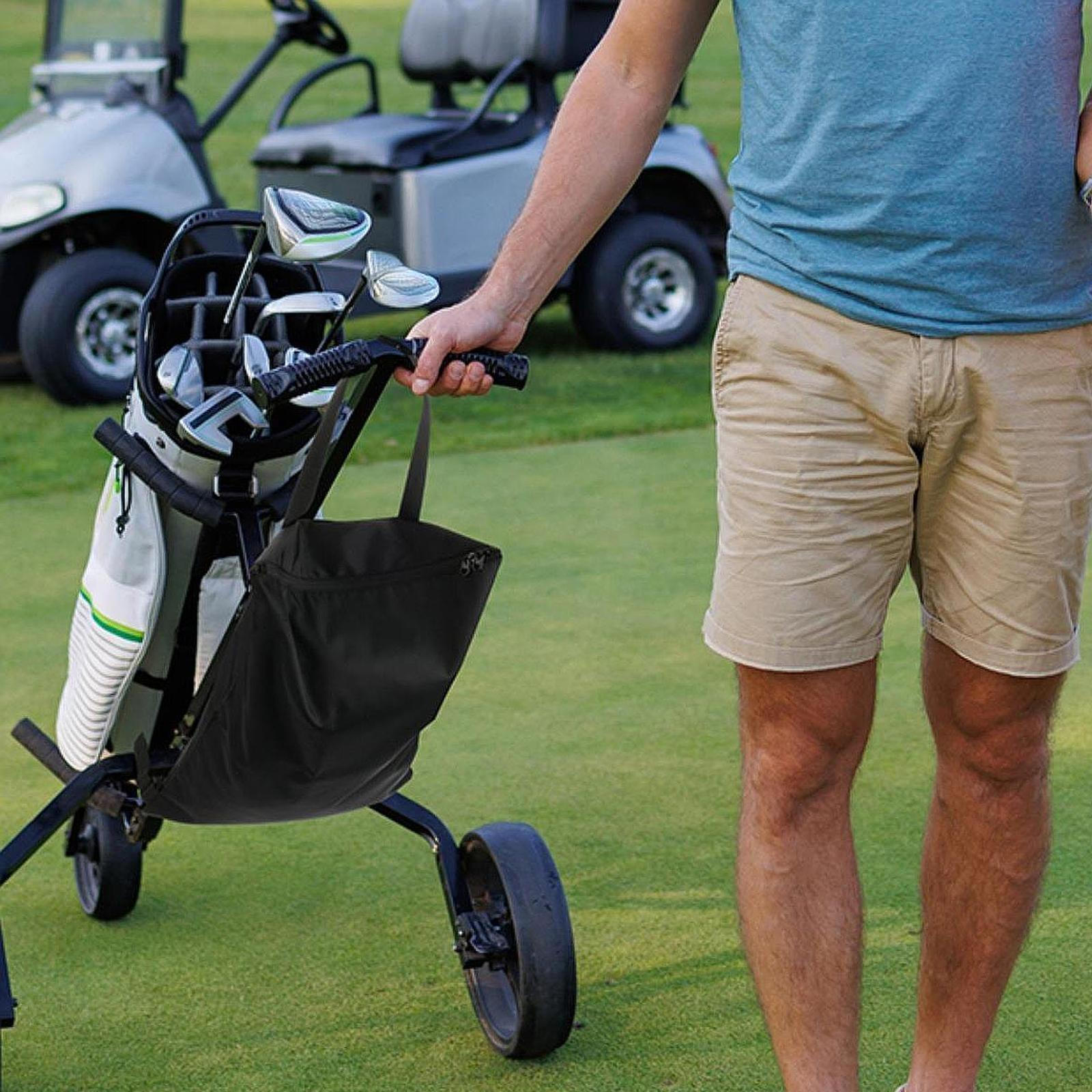 

Golf Push Cart Storage Bag Portable Pouch Holder Large Capacity Gift Backside Extension