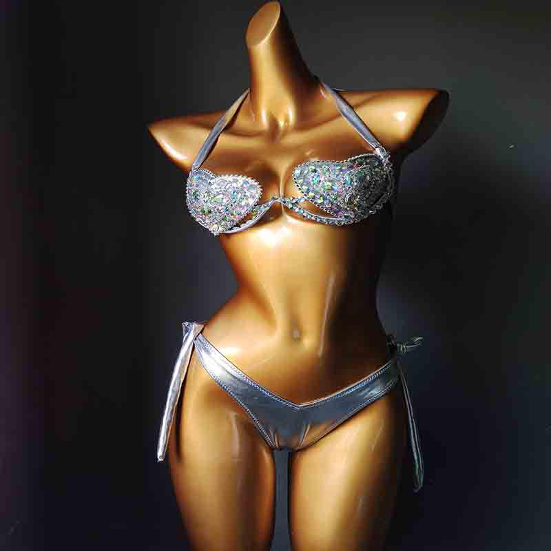2021 European & American Rhinestone Bikini Swimwear