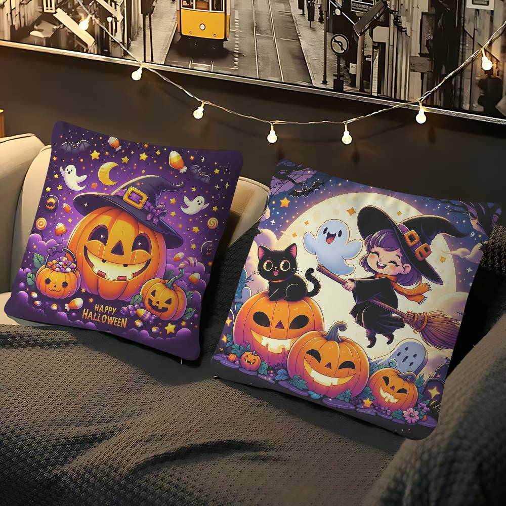 Tecknad Halloween Spöke Kudde Kuddfodral Örngott Vardagsrum Soffa Heminredning Anpassad