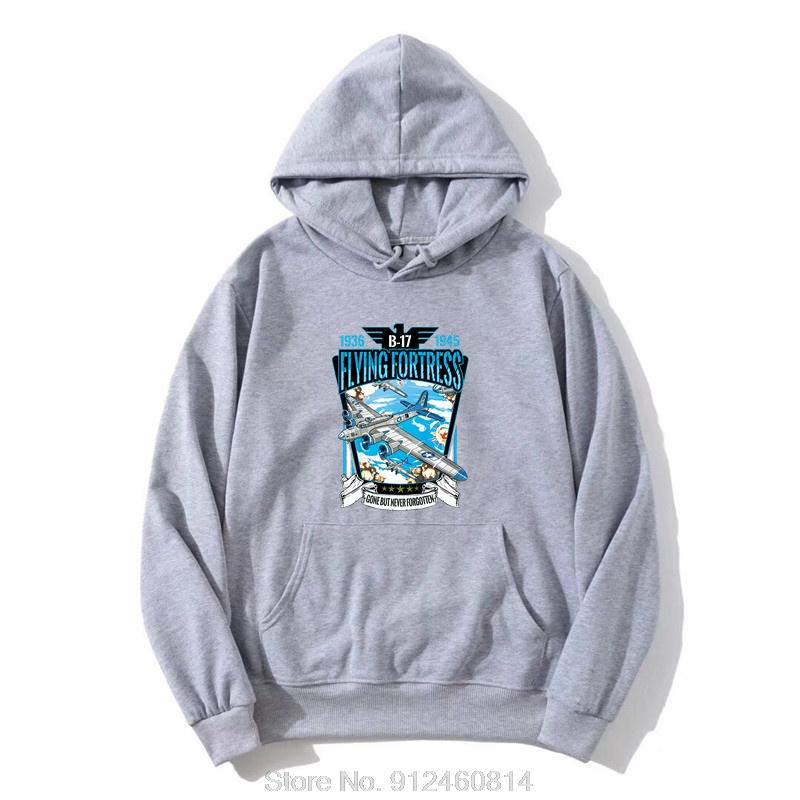 Vintage B17 Flying Fortress WW2 Heavy Bomber Aviator Gift Hoodie Men Cotton Hoody Hip Hop Sweatshirt Harajuku Streetwear