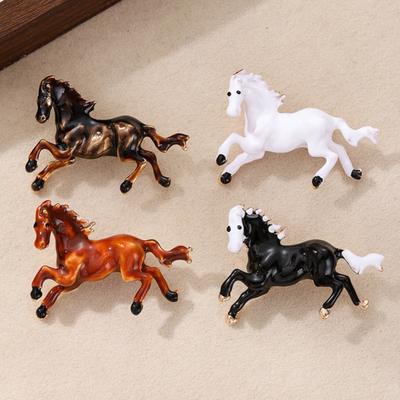 Broche Chinese Zodiac Jaar van het Paard Broche Vintage Dierlijke Zodiac Pin Truien Hoeden Tassen Badge Kleding Decoratie