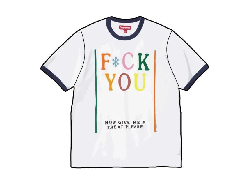 806636 Supreme x Mike Kelley Ringer Tee  White S