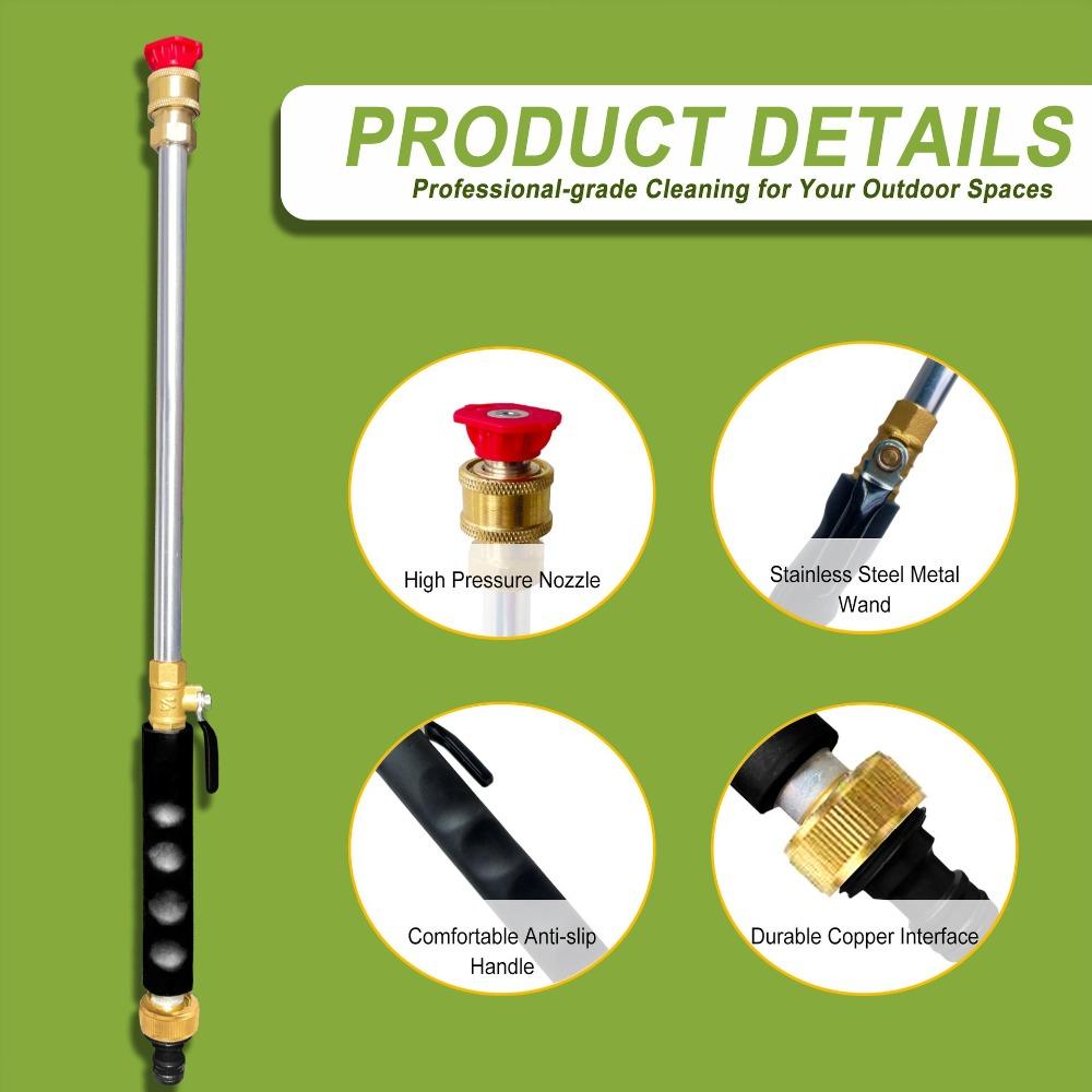 Heavy-Duty Metal Jet High Pressure Power Washer Water Hose Nozzle  Garden Irrigation