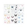 6pcs Crayon Tattoo Stickers Colorful Butterfly Tattoo Girl Fairy Long Waterproof Stickers Stick S9M6