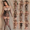 Sex underwear open passion transparent temptation women's stockings one-piece netwear uniform suit