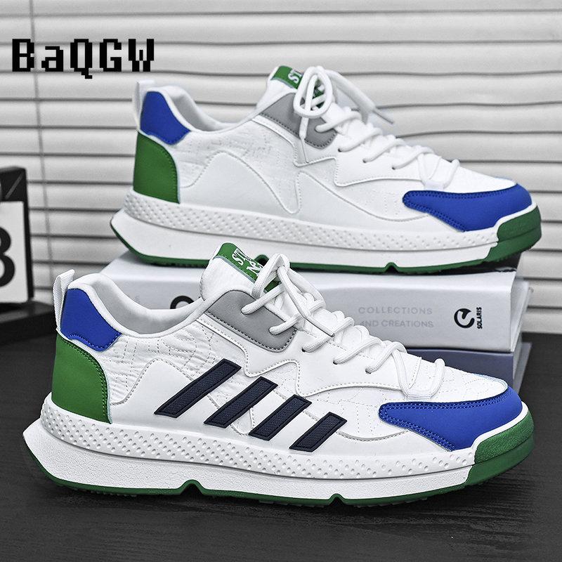 Модные повседневные кроссовки в полоску для мужчин — фото 4