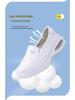 Women's Genuine Leather Breathable Nurse Shoes with Soft Air Cushion Sole