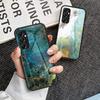 For Samsung Galaxy A05s 4G Cover Marble Pattern Phone Case Tempered Glass+PC+TPU Shell