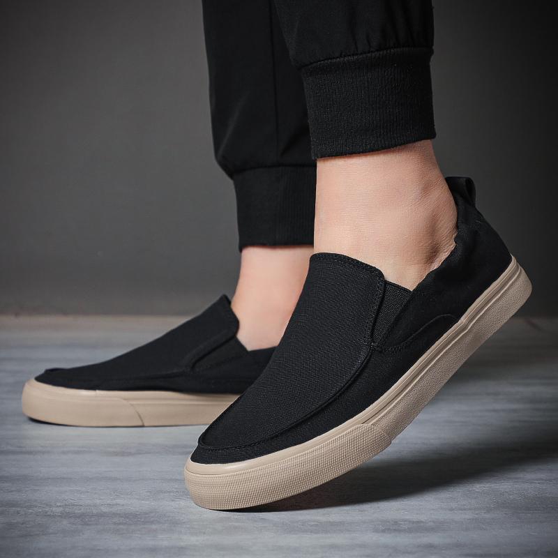 Fashion Men Canvas Shoes High Quality Casual Sneaker Breathable Wear-Resistant Comfortable Round Toe Flat Shoes Zapatos Hombre BD25005