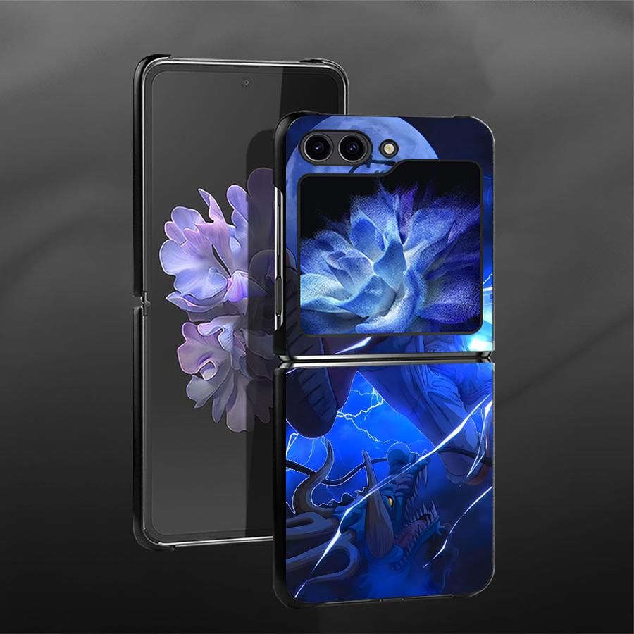 

One Piece Cool Luffy Zoro Back Phone Cover Funda Case for Samsung Galaxy Flip3 Z Flip 7 6 5 4 3 Flip6 Flip4 Flip5 Flip7 FE Galaxy Z Flip5