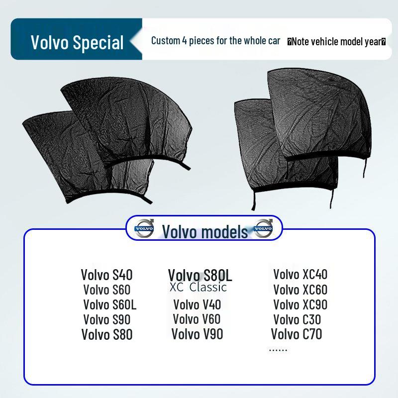 Japanese Car Window Sunshade & Mosquito Screen - Heat Insulation & Insect Protection Curtain