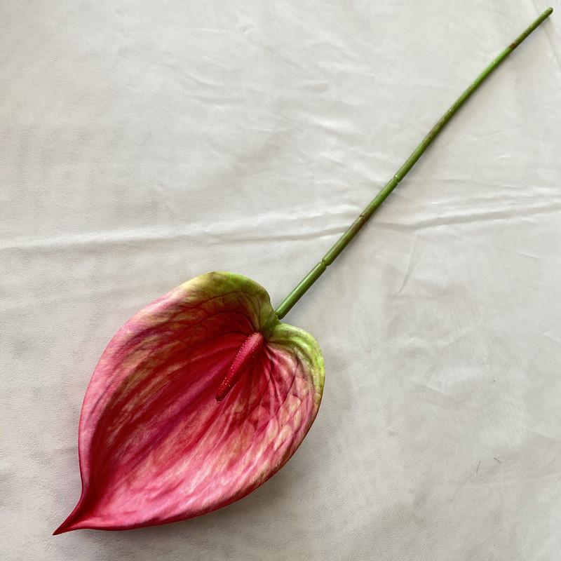 Faux Anthurium Plant Realistic Touch Indoor Outdoor Decoration For Photography Props