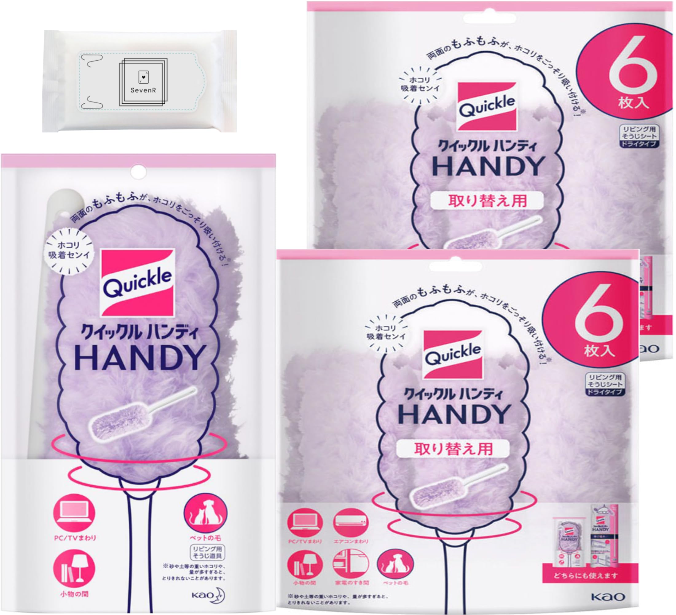 

Quickle Handy портативный 2 набора по 6 сменных листов оригинальные салфетки + +