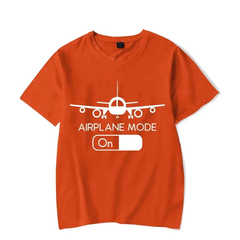 Pilot Flying Airplane Mode T-Shirt Men Summer Harajuku Tshirts Oversized Hip Hop Streetwear Luminous Novelty T Shirts Tops Tees