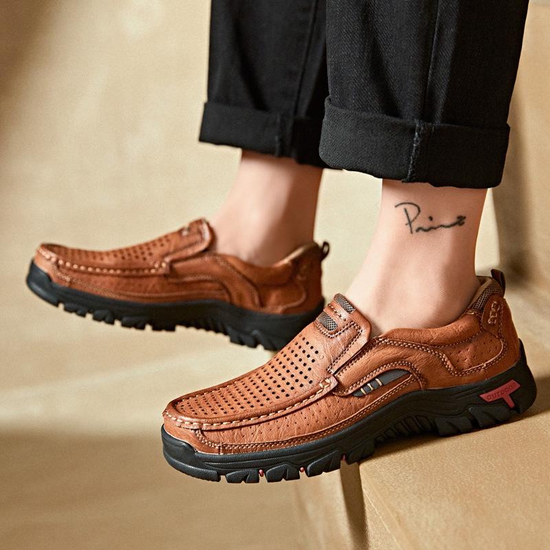 2025 Men's Large Size Outdoor Martin Leather Boots - Casual Short Style
