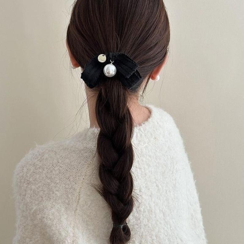 .1/2Pcs Pearl Bow Hair Accessories Clip Girly Temperament Sweet Hair Clip Duckbill Clip Side Bangs Clip Pearl Hair Clip