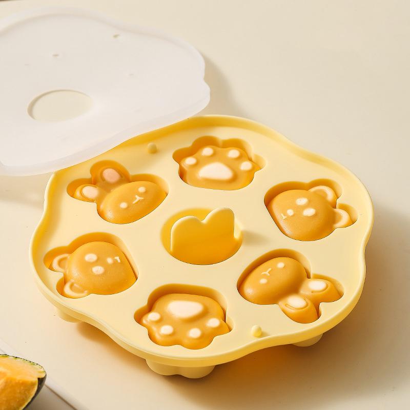 

Cartoon Animal Silicone Mold 6-Cavity Kawaii 3D Bunny Cat Paw Shape Cake Baking Molds DIY Soap Handmade Muffin Cookie Pans жёлтый