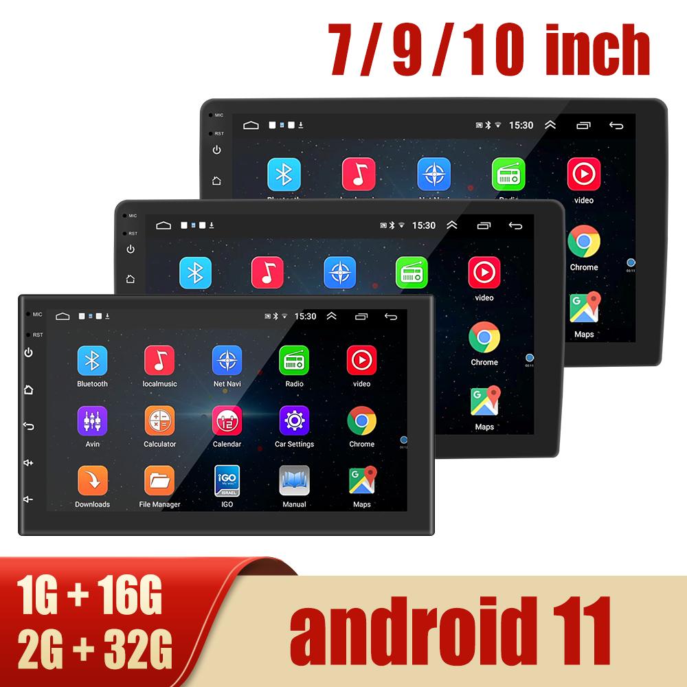 

2 Din Bluetooth WiFi Android 11.0 Автомобильное радио 7/9/10 дюймов HD сенсорный экран GPS навигация видеоплеер