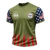 Men's Casual Printed Crew Neck Lightweight Breathable Short Sleeve Shirt USA Themed Graphic Design Comfortable Fit