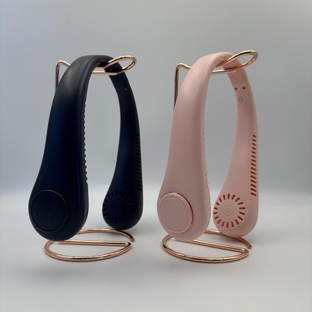 2025 New Arrival Neck Fan Hands Free Wearable Portable Personal Cooling Fan USB Rechargeable Quiet Bladeless for Outdoor Sports